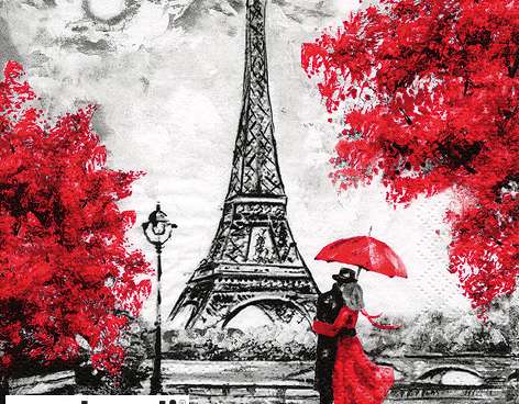 20 Servietten / Napins 33 x 33 cm   L&#039;Amour à Paris   Everyday
