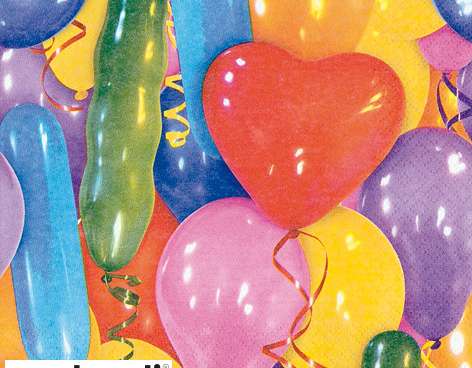 20 obrúskov 24 x 24 cm Balóny na každý deň