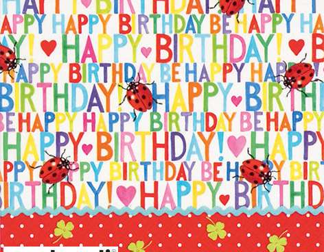 20 Servietten / Napins 24 x 24 cm   Happy Birthday for You   Everyday