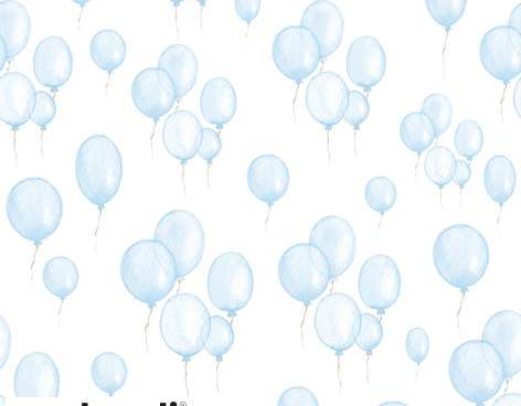 20 serviettes de table 33 x 33 cm Petit Ballons bleu Everyday