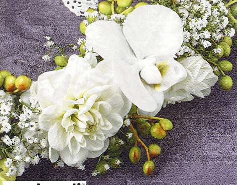 20 salveta 33 x 33 cm Corona de Flores Blancas Svaki dan