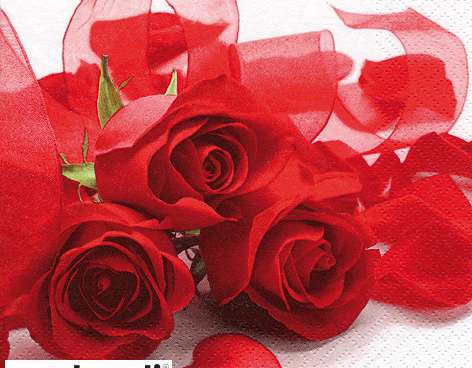 20 Servietten / Napins 33 x 33 cm   Valentine Roses   Everyday