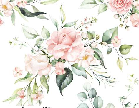 20 napkins 33 x 33 cm Blush Pink Bouquet Everyday