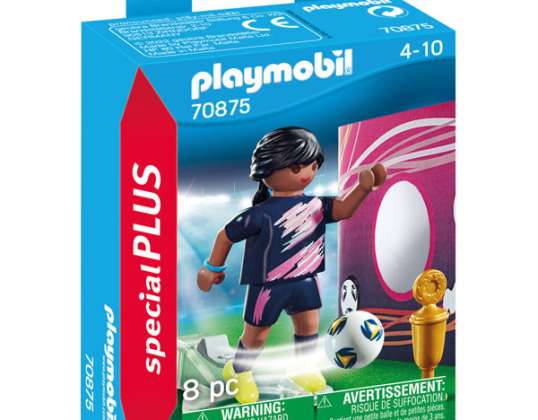 PLAYMOBIL® 70875 Playmobil Special PLUS Fotbalist cu perete de goluri