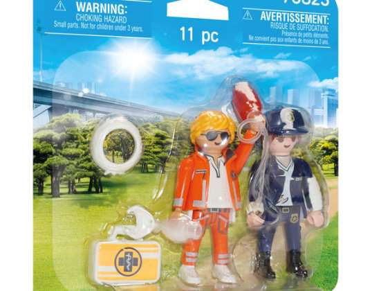 PLAYMOBIL® 70823 Playmobil Duo Pack Karetka pogotowia i policjantka