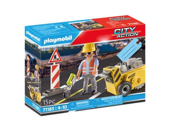 PLAYMOBIL® 71185 Playmobil City Action Pracownik budowlany z nożem do krawędzi
