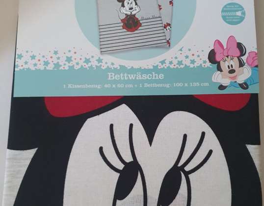 Biancheria da letto reversibile Disney Minnie Mouse 40 x 60 / 135 x 100 cm