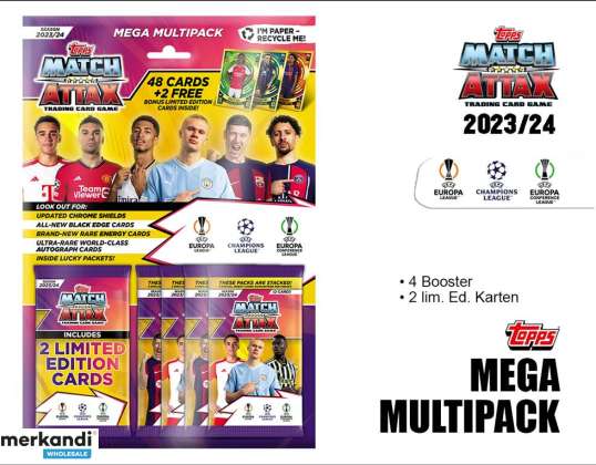 Topps Maç Attax UEFA Şampiyonlar Ligi TC 2023/2024 MEGA ÇOKLU PAKET