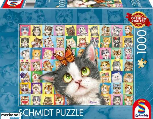 Cat Facial Expressions 1000 Piece Puzzle