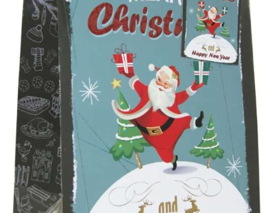 Sacos de Presente de Natal Vintage Médio 5 Motivos
