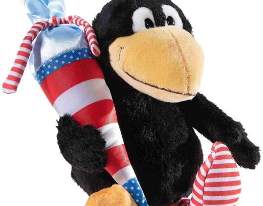 The Little Raven Sock Plush Figure with School Cone 16 cm