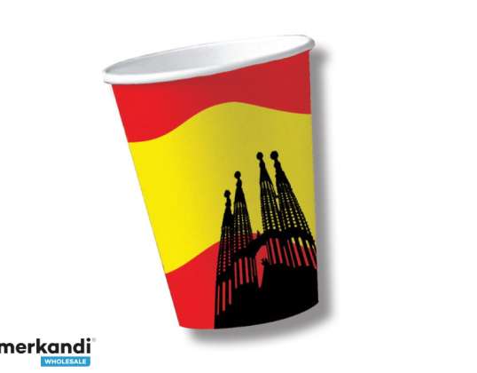 ESPAÑA 10 vasos de papel 200 ml