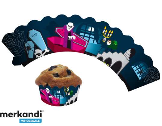 VAMPIR   12 Deko Banderolen für Muffins und Cupcakes