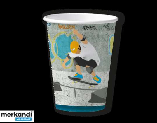 SKATEPARK 8 Gobelets en papier 200 ml