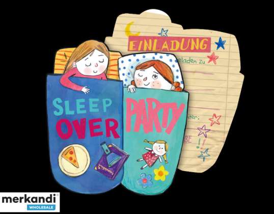SLEEPOVER   6 Einladungskarten