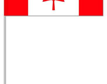 CANADA 10 Paper Flags