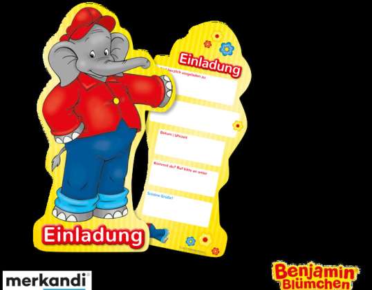 BENJAMIN BLÜMCHEN   6 Einladungskarten