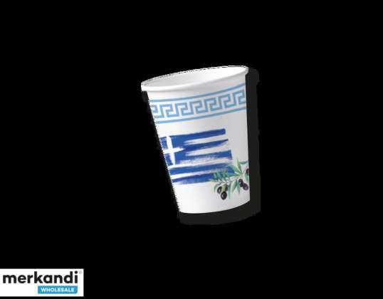 GREECE 10 paper cups 200 ml