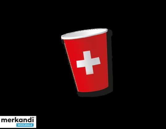 SWITZERLAND 10 Paper Cups 200 ml