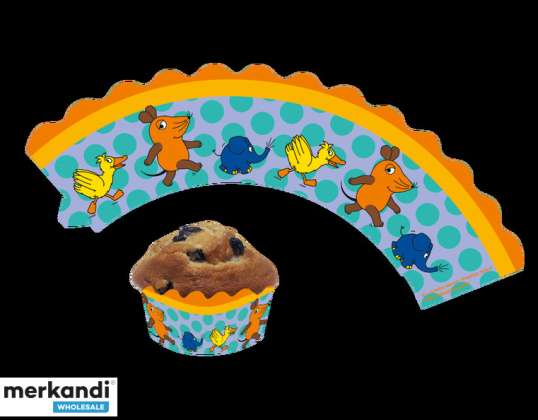 THE MOUSE 12 Decorative Sleeves for Muffins and Cupcakes