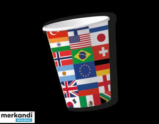 COUNTRIES MISCELLANEOUS 10 Paper Cups 200 ml