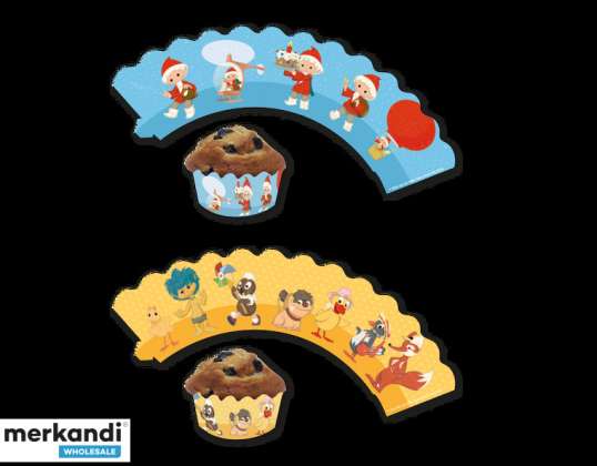 SANDMANN 12 Fundas decorativas para magdalenas y magdalenas