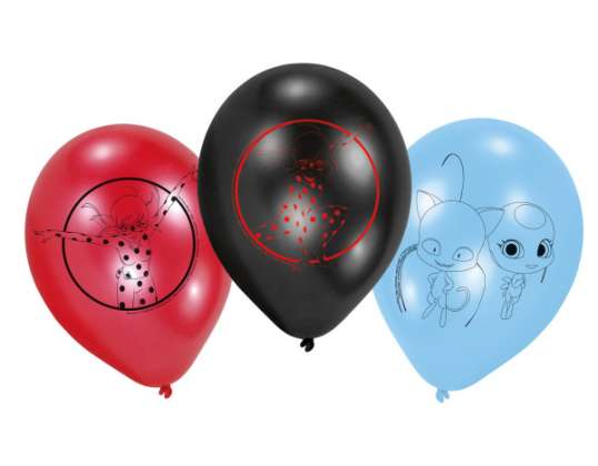 Miraculous 6 latexových balónků 22 8 cm
