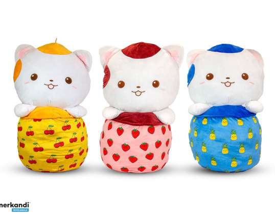 Cat in Bubble Tea Plush Figure 3 Assorted 90 cm