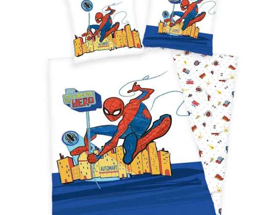 Marvel Spiderman atgriezeniskā gultas veļa Renforcé 80 x 80 135 x 200 cm