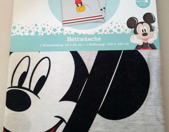 Lenjerii de pat reversibile Disney Mickey Mouse 40 x 60 / 135 x 100 cm