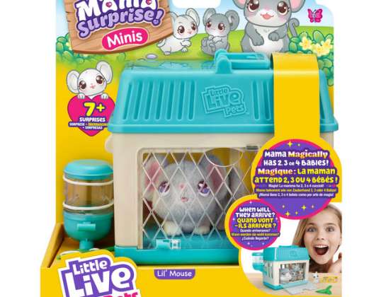 Malí živí mazlíčci – Mama Surprise Mini Mouse Herní sada: Lil' Mouse