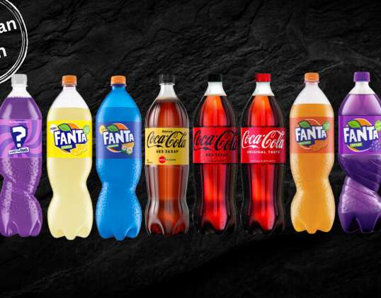 Coca- cola- och Fanta-produkter 1,5L bulgariskt ursprung