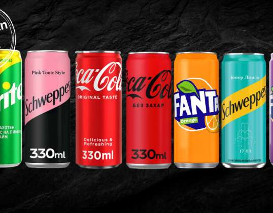 Coca-cola, Fanta en Schweppes 330 ml uit Bulgarije