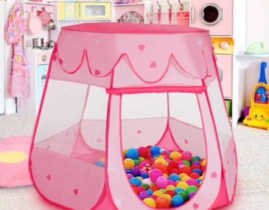 Kids Tent Ball Pit Baby Playhouse Crawling Tunnel Game 100 Balls Pup Up Tunnel