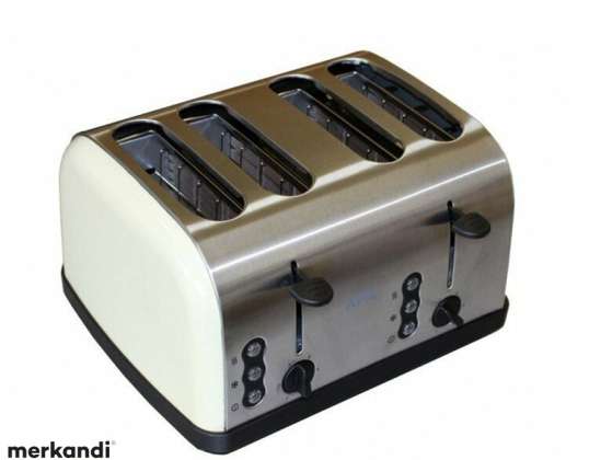 Broodrooster Roestvrij staal Broodrooster 4 Sneetjes Tosti-ijzer Toast Machine Roaster 1500 W