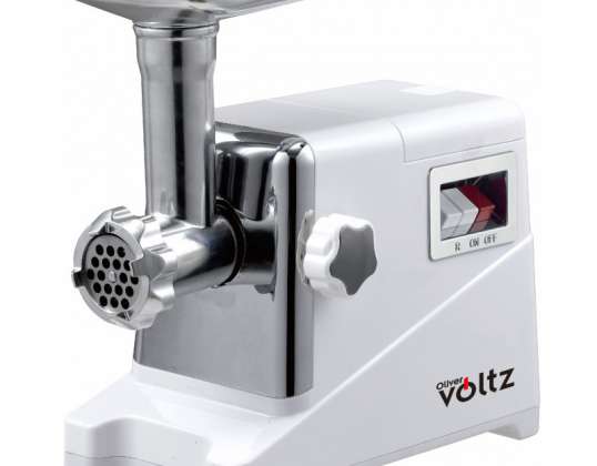 Vleesmolen met Tomatenopzetstuk Oliver Voltz OV51991D, 2000W, Omkeerfunctie, Accessoires, Wit