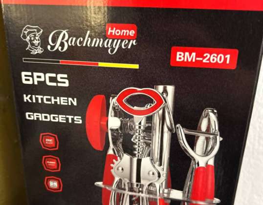 Conjunto de gadgets de cozinha com 6 itens da marca "Bachmayer Home"
