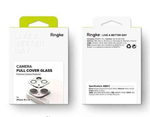 Ringke iPhone 15/15 Plus Kamera Styling Kamera Island Protector Temper