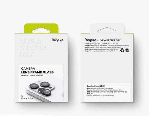 Ringke iPhone 15 Pro Max Camera Lens Frame Protector Aluminium Legering S