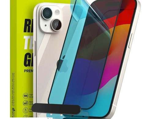 Ringke iPhone 15 Plus Displayschutzfolie Premium Tempered Glass 9H mit