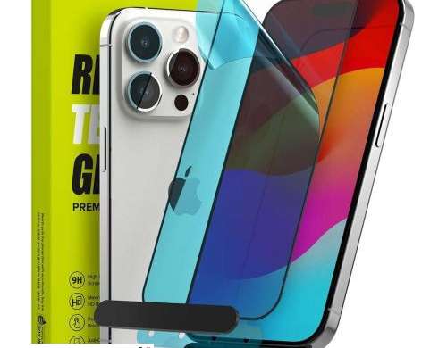 Ringke iPhone 15 Pro Screenprotector Premium Gehard Glas 9H met i