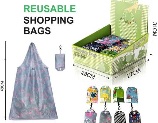 Fantasy Shopping bags - 48cm x 38cm Foldable, Washable, Reusable - Waterproof Fabric Reusable Large Grocery Bag