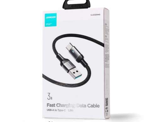 Joyroom USB   Type C Data Cable  3A  1.2m  Black  S UC027A10