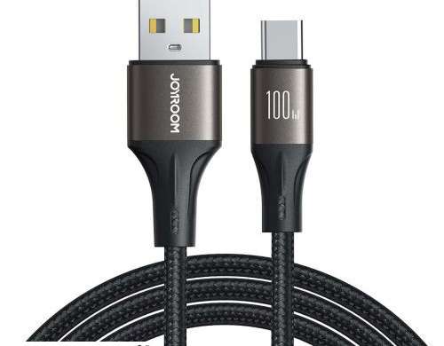 Joyroom USB Tip C Kablosu 100W 2m Siyah SA25 AC6