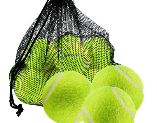 9x teniso kamuoliukai varžyboms ir treniruotėms - Teniso kamuoliukas geltonas visoms gumoms - Treniruočių reikmenys