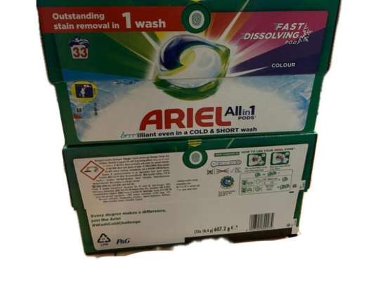 Ariel värikapselit 33 pesuun – pyykinpesuaineiden tukkumyynti