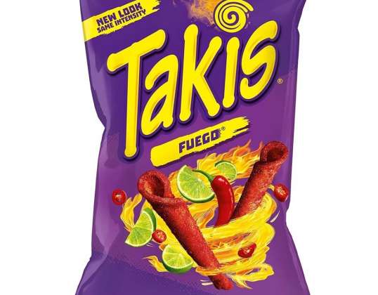 Bulkköpserbjudande: Takis Fuego 18/90g snacks - Importerat från USA/Kanada med BBD 17 JAN 2024