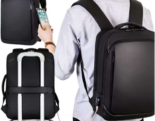 Mochila Laptop Bag 15,6 polegadas Homens Mulheres USB grande para avião