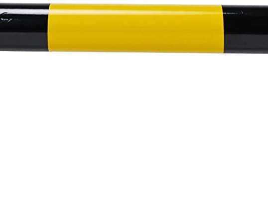 Bearing protection - crash protection bar 100 cm, crash protection railing XL, made of steel, for bolting, black/yellow