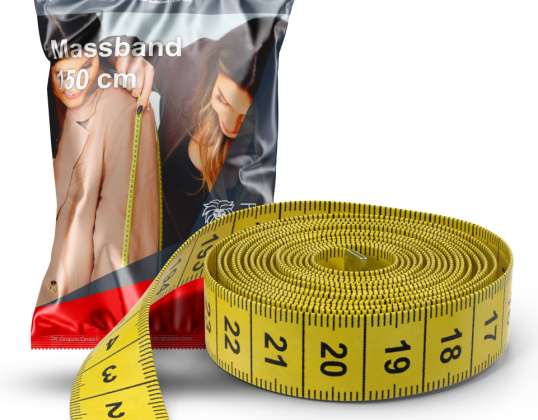 2 în 1 - Ruletă cm + INCH Tailor's Tape Measure 150 cm în cutie de depozitare